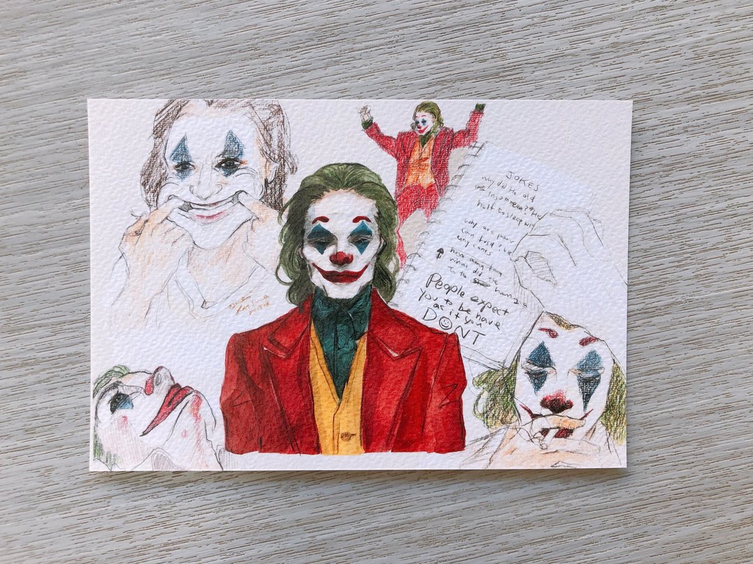 小丑Joker2019 电影插画明信片 - 卡片/明信片 - 纸 