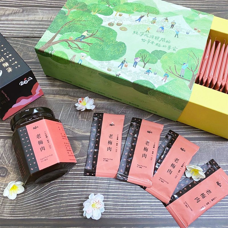 【2021送礼首选】老梅肉225g*1瓶 搭 随身包30入*1组 - 果酱/抹酱 - 其他材质 