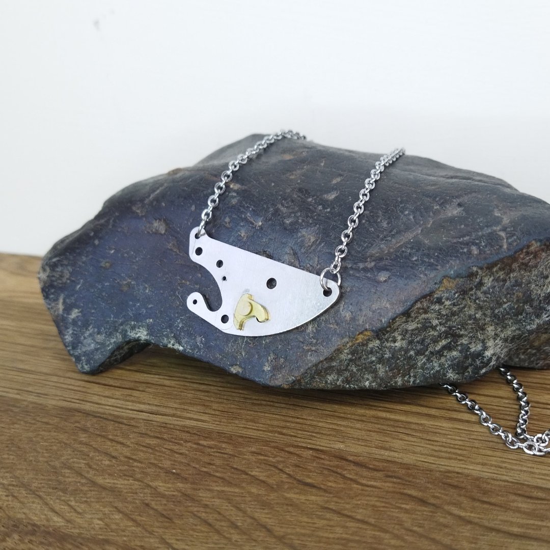 Cyberpunk necklace OOAK. Alternative techware necklace. Post apocalyptic choker - 项链 - 不锈钢 银色