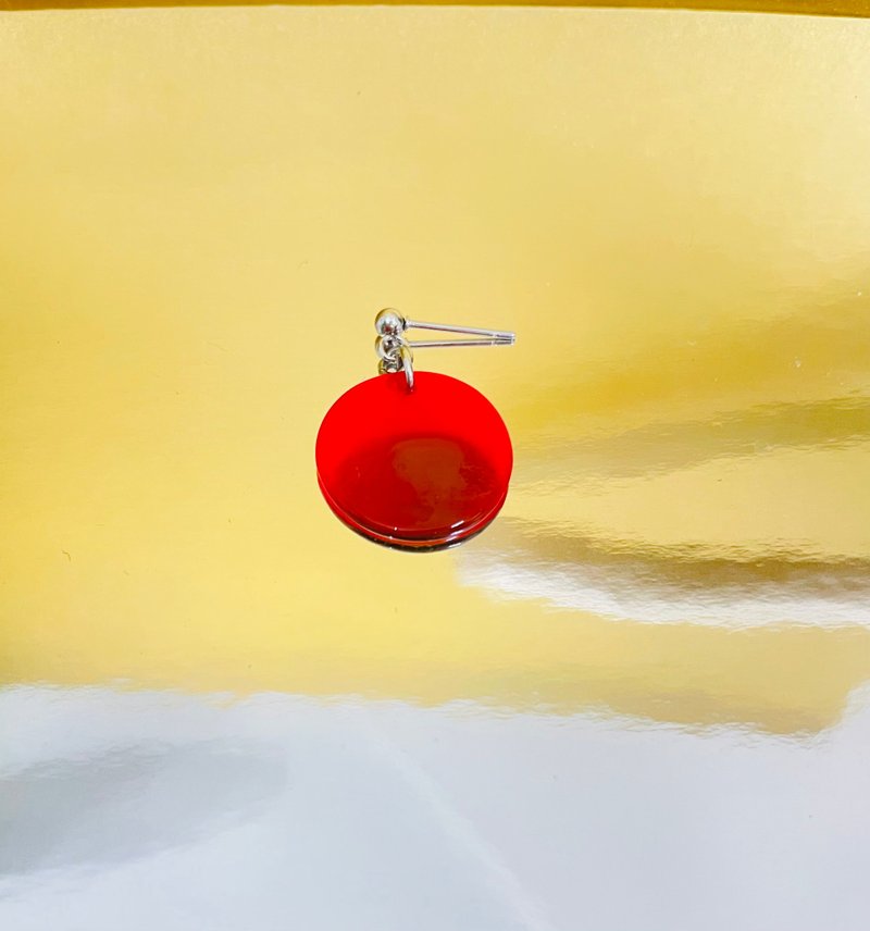 孕育 琉璃耳环 单边1只 窗花复古耳环 手作饰品 医疗钢耳环 - 耳环/耳夹 - 琉璃 多色