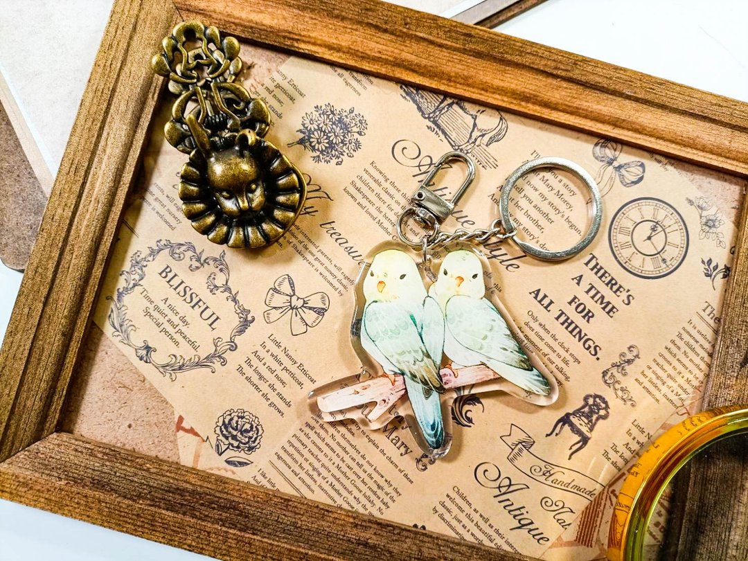 KR522可愛吊飾cute pendant_鸚鵡parrot.D/ 晶透吊飾_鑰匙圈 - 钥匙链/钥匙包 - 塑料 多色