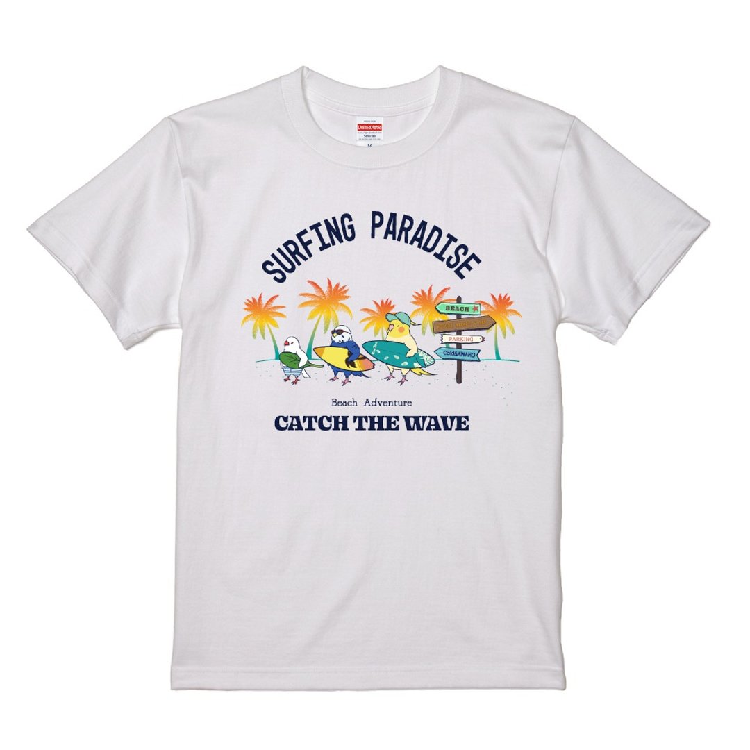 Java sparrow, budgerigar, cockatiel T-shirt - 女装 T 恤 - 棉．麻 