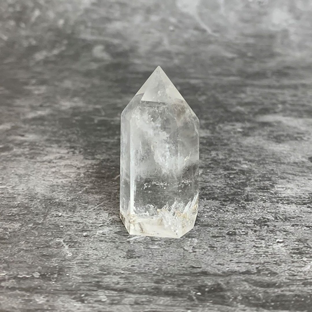 水晶柱- 白水晶 办公室疗愈微景观 设备摆饰 一物一图 - 摆饰 - 宝石 白色