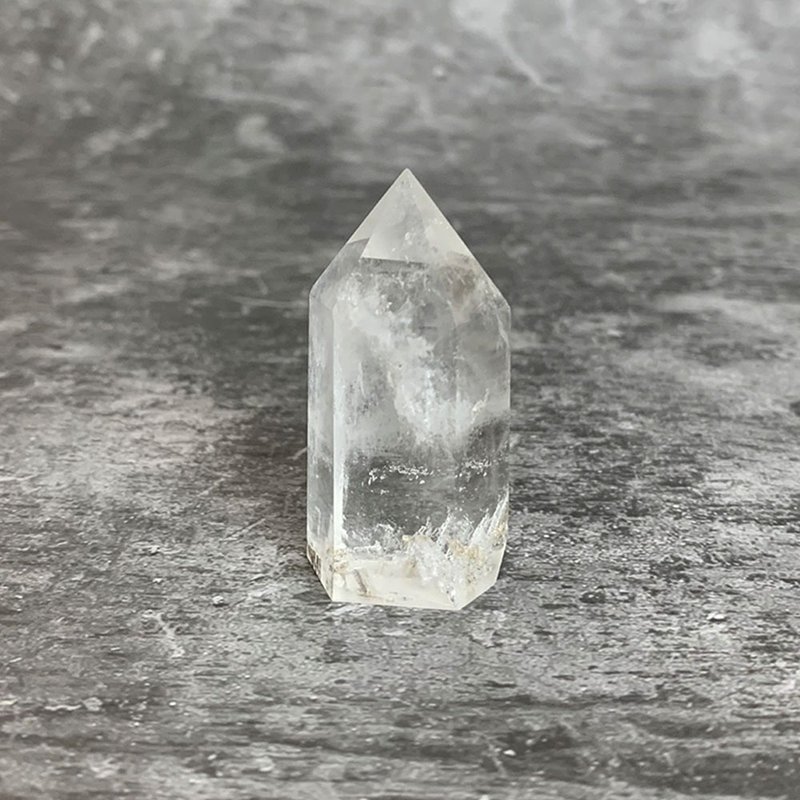 水晶柱- 白水晶 办公室疗愈微景观 设备摆饰 一物一图 - 摆饰 - 宝石 白色