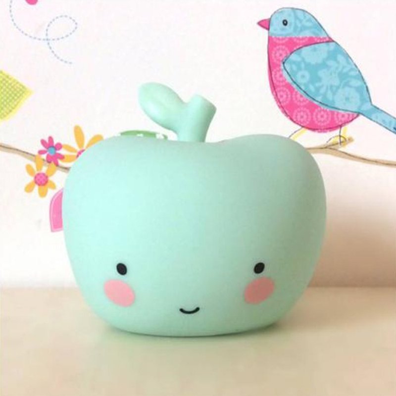 荷兰｜a Little Lovely Company ❤ 北欧风 疗育苹果夜灯-粉绿 - 灯具/灯饰 - 塑料 绿色