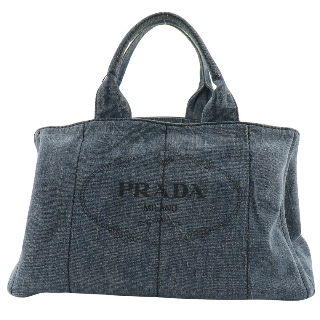 [日本直送] PRADA Canapa Tote L 手提包 B1872B 牛仔蓝 女款 [二手] - 手提包/手提袋 - 棉 蓝色