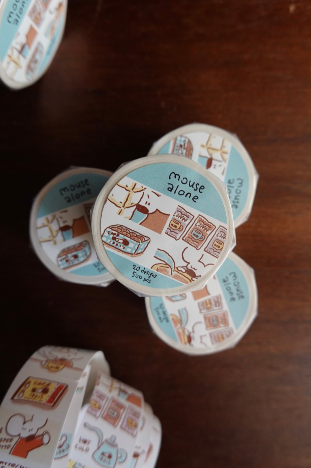 Mouse alone // Label stickers - 贴纸 - 纸 白色