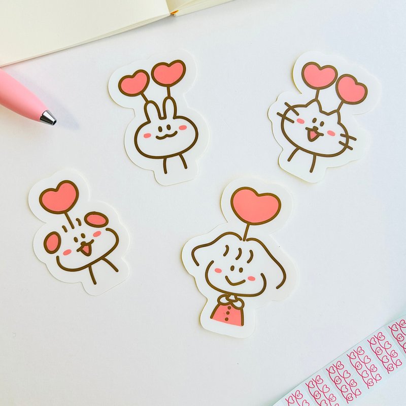 LOVE 贴纸组 4张入 - 贴纸 - 塑料 