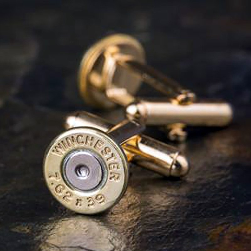 Bullet Designs AK47 步枪子弹袖扣 / 金属复古造型衬衫西装袖扣 - 袖扣 - 其他金属 