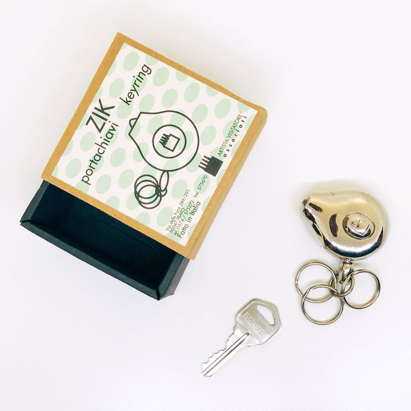 Vintage早期意大利进口复古造型吹风机钥匙圈 - 钥匙链/钥匙包 - 其他金属 银色