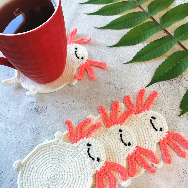 Crochet coasters, set 4 - 杯垫 - 棉．麻 