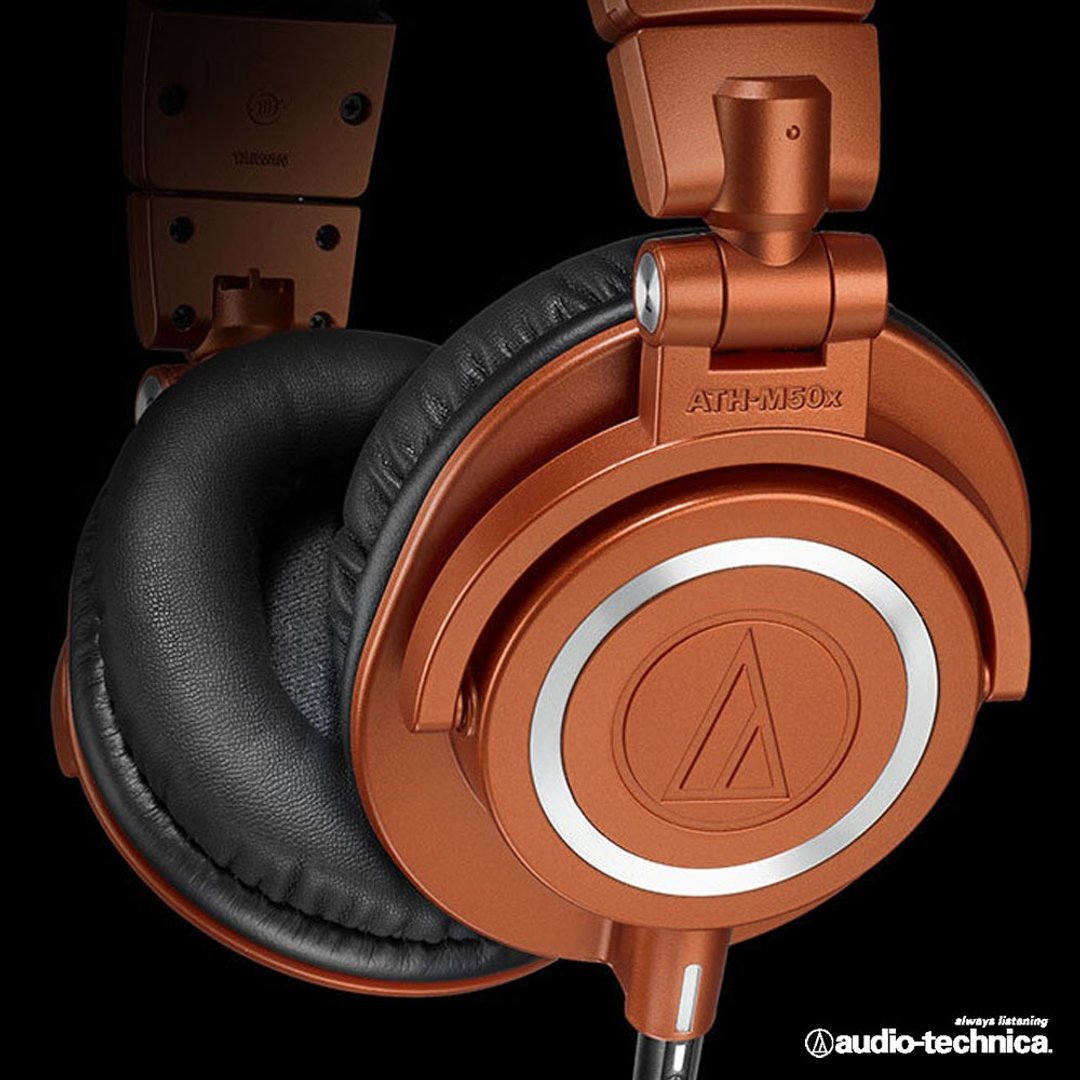 铁三角 ATH-M50x MO 监听式耳罩耳机 金属光×明亮橙 - 耳机 - 其他材质 多色