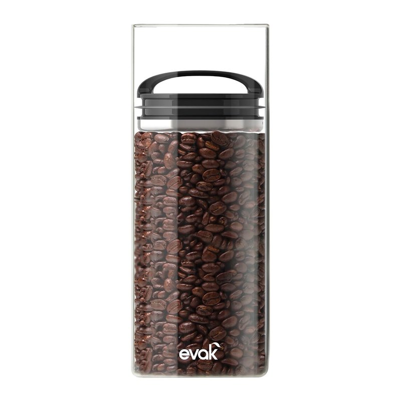EVAK 密封储物罐 Compact 系列/玻璃/亮面把手 (3号) - 1360ml - 收纳用品 - 玻璃 透明