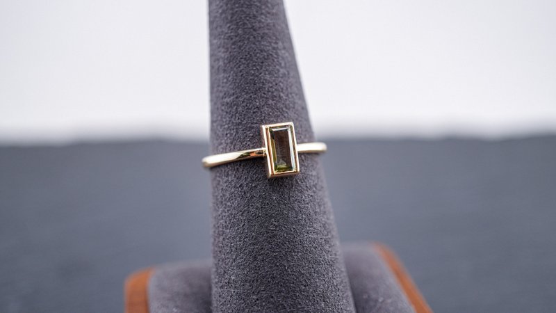 K18 双色电气石 G-005 - 戒指 - 其他金属 金色