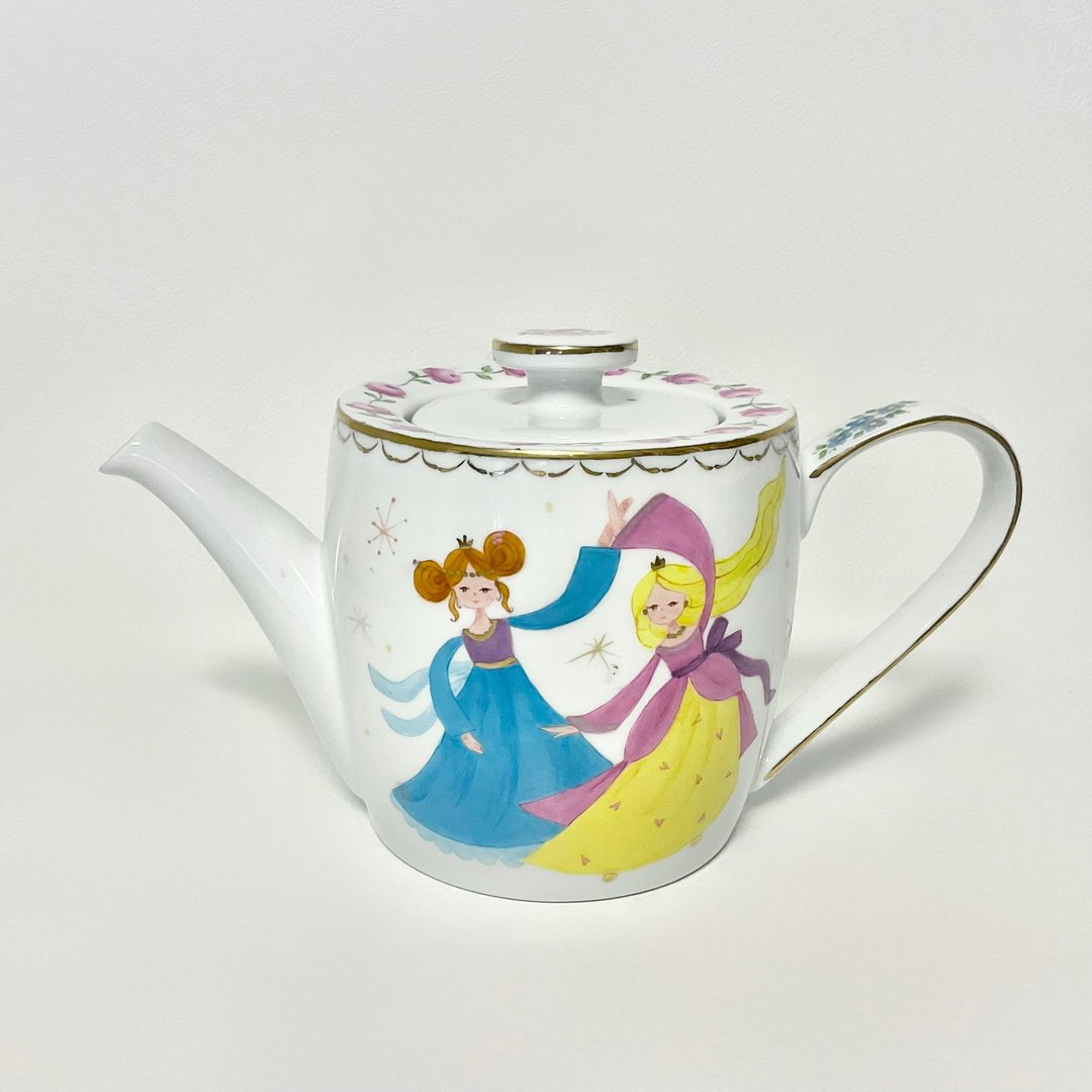 玫瑰茶壶与跳舞公主 - 茶具/茶杯 - 瓷 白色