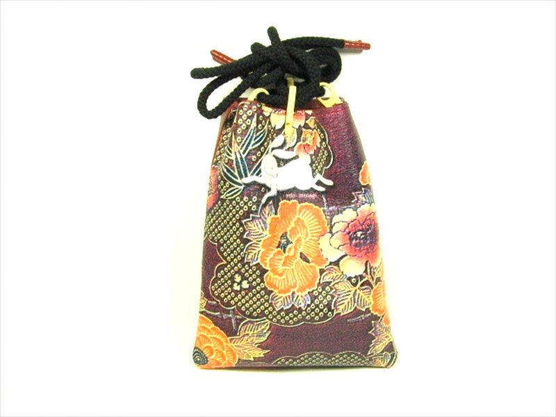 Rabbit Drawstring Bag - 手拿包 - 真皮 红色