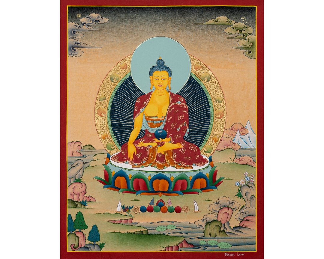 神圣的释迦牟尼唐卡 - 墙贴/壁贴 - 其他材质 多色