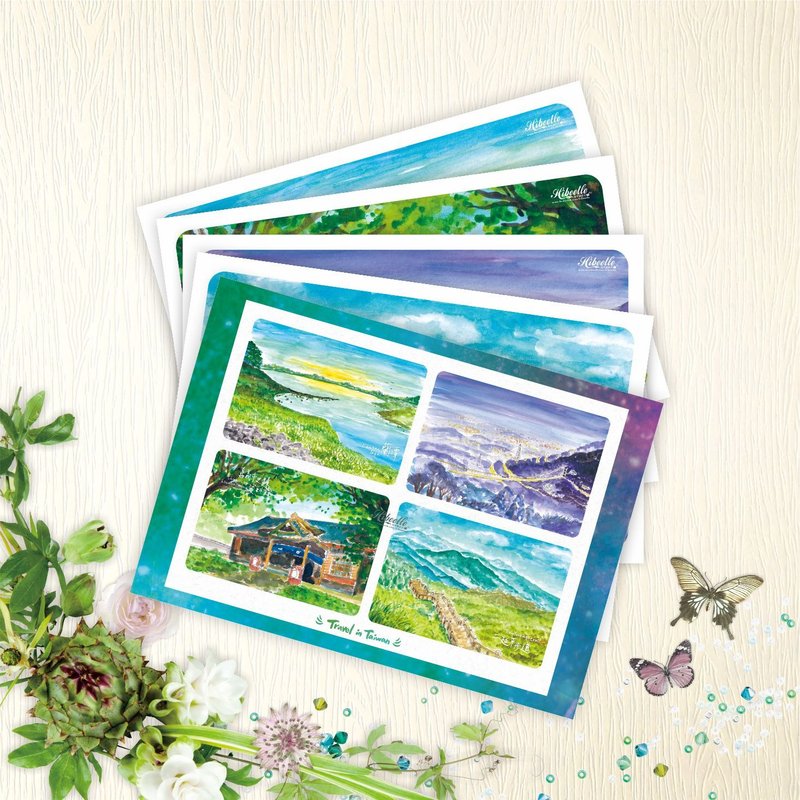 【台湾风景】 明信片 - 旅行台湾-嘉义篇 - 5款各1张 - 卡片/明信片 - 纸 