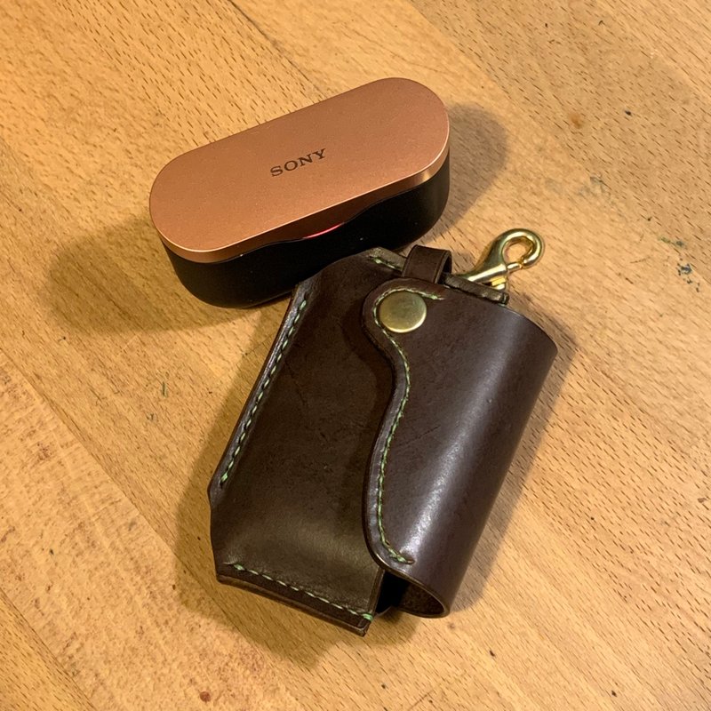 纯手工制作手工皮革WF1000XM3保护套加链条 免费印字 - 其他 - 真皮 多色