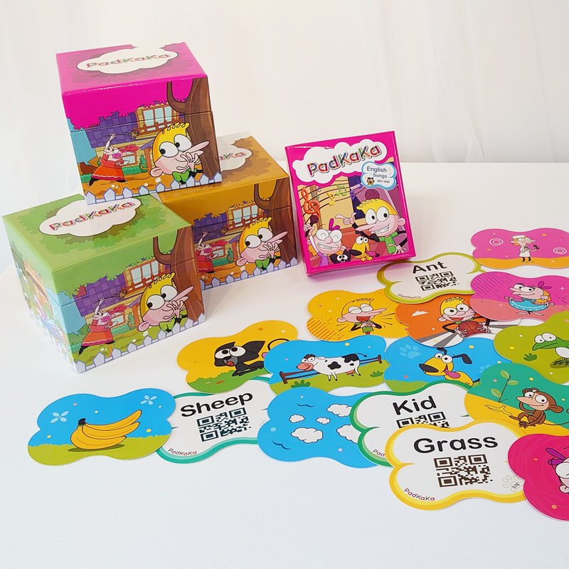 PadKaKa幼儿英文动画卡(单字卡3盒/儿歌卡/1盒共645张) - 儿童绘本/图书 - 纸 多色