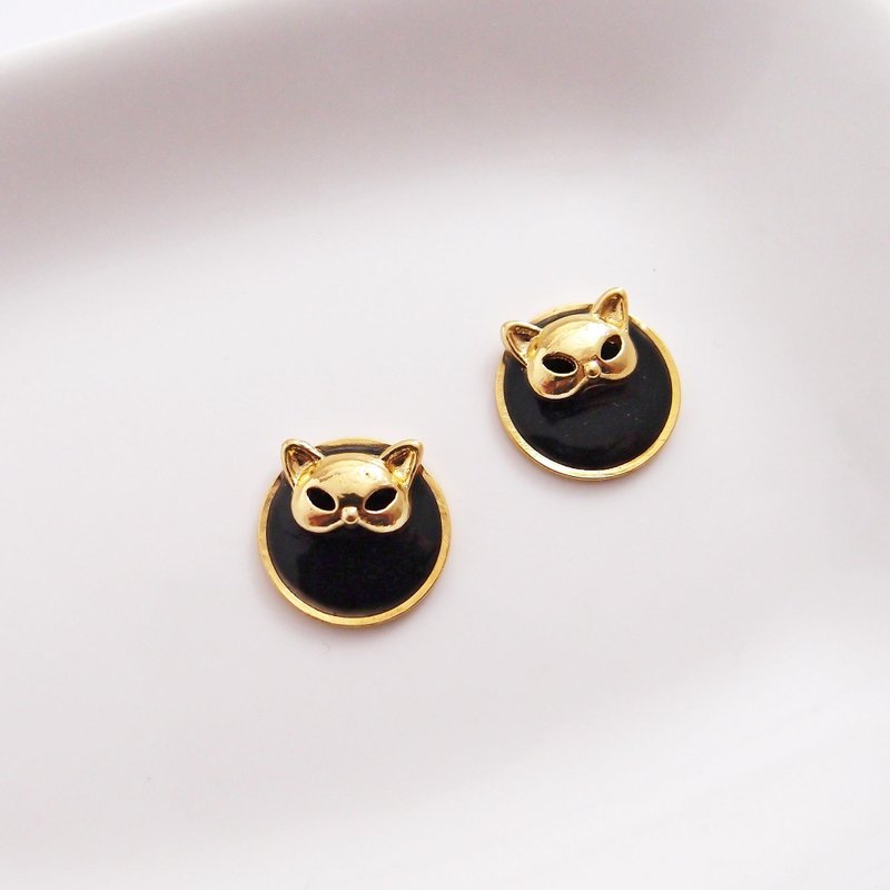 歌剧魅影 - 不痛U型耳夹 不锈钢耳针 硅胶耳针 - 耳环/耳夹 - 其他金属 黑色