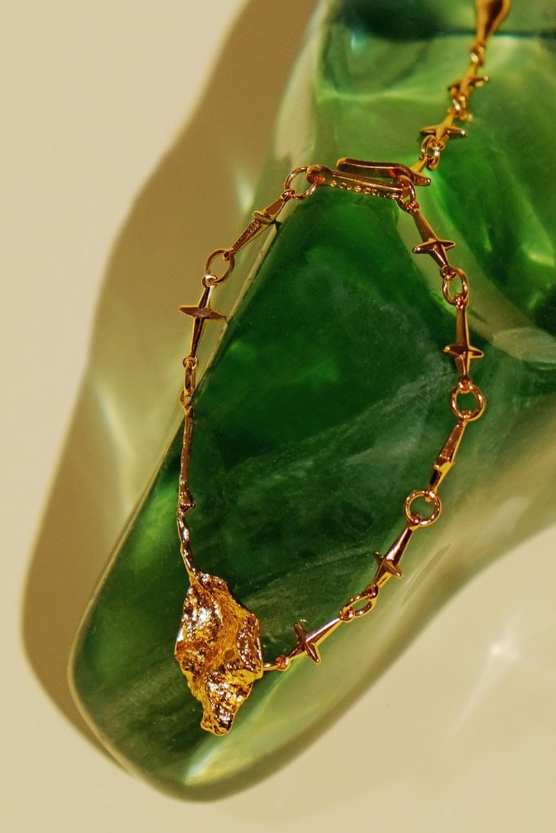 Growing Pain 系列 玫瑰叶荆棘手链 18K金 - 手链/手环 - 铜/黄铜 