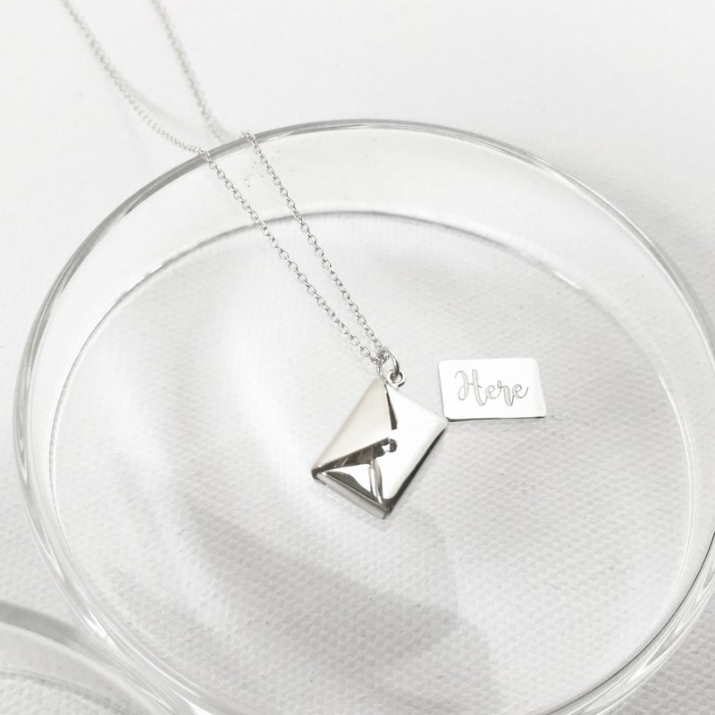 Letter to Her/ Him/ Yourself Necklace 小信封项链 | Personalize Gift 定制礼物 - 项链 - 其他金属 银色