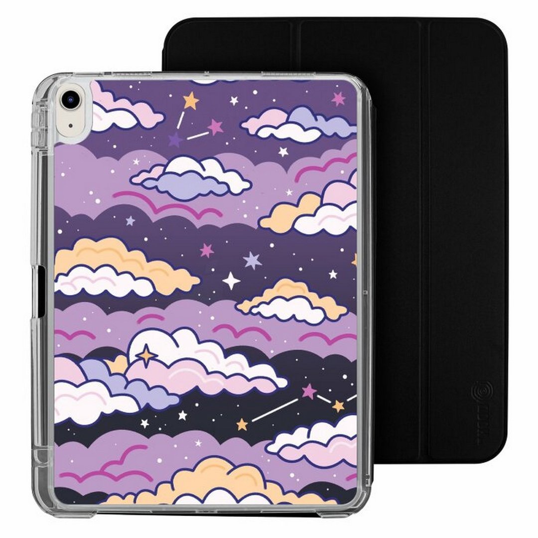 Magical Clouds iPad Air / Pro 2024 可拆式防摔透明 实色折套 - 平板/电脑保护壳 - 塑料 多色