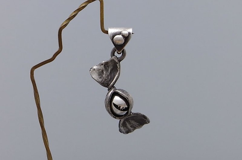 smile candy S_P1(s_m-P.38) only pendant top without a chain 沒有銀鍊 sterling silver - 项链 - 纯银 银色