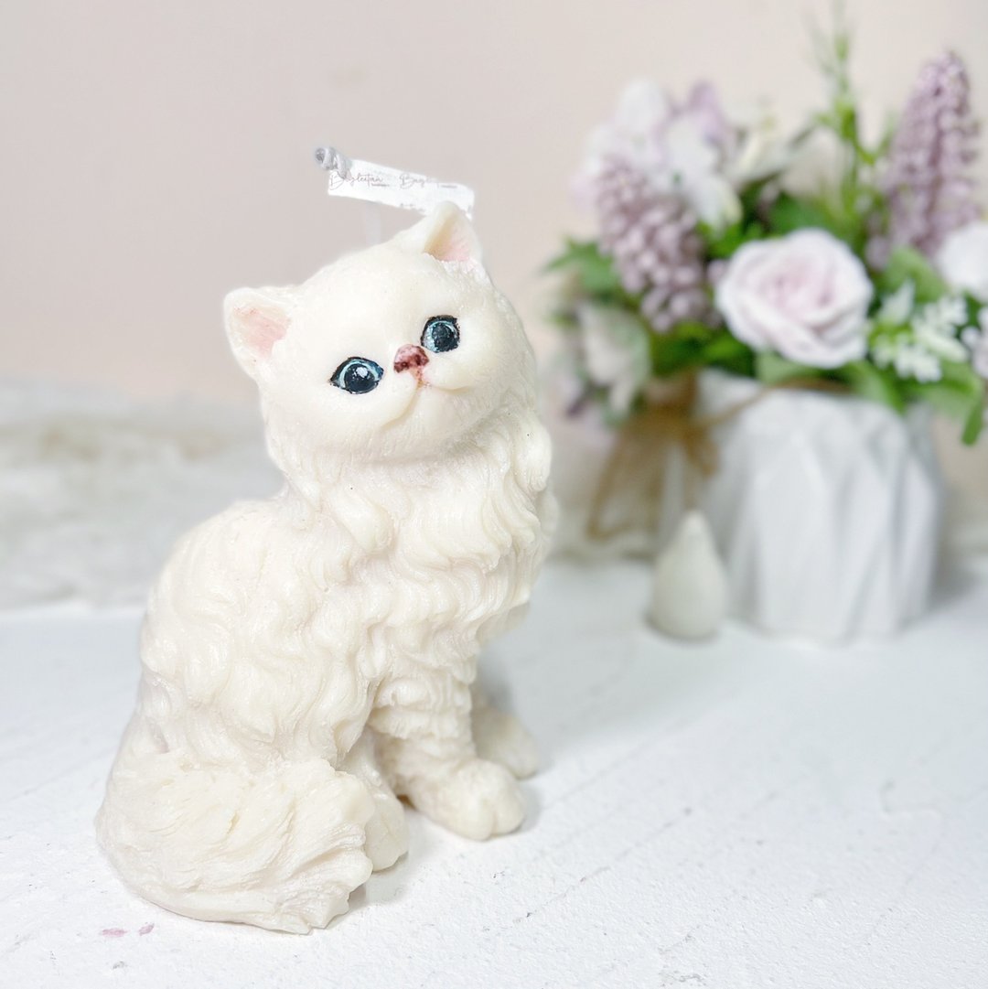波斯猫香氛蜡烛 - 蜡烛/烛台 - 蜡 灰色