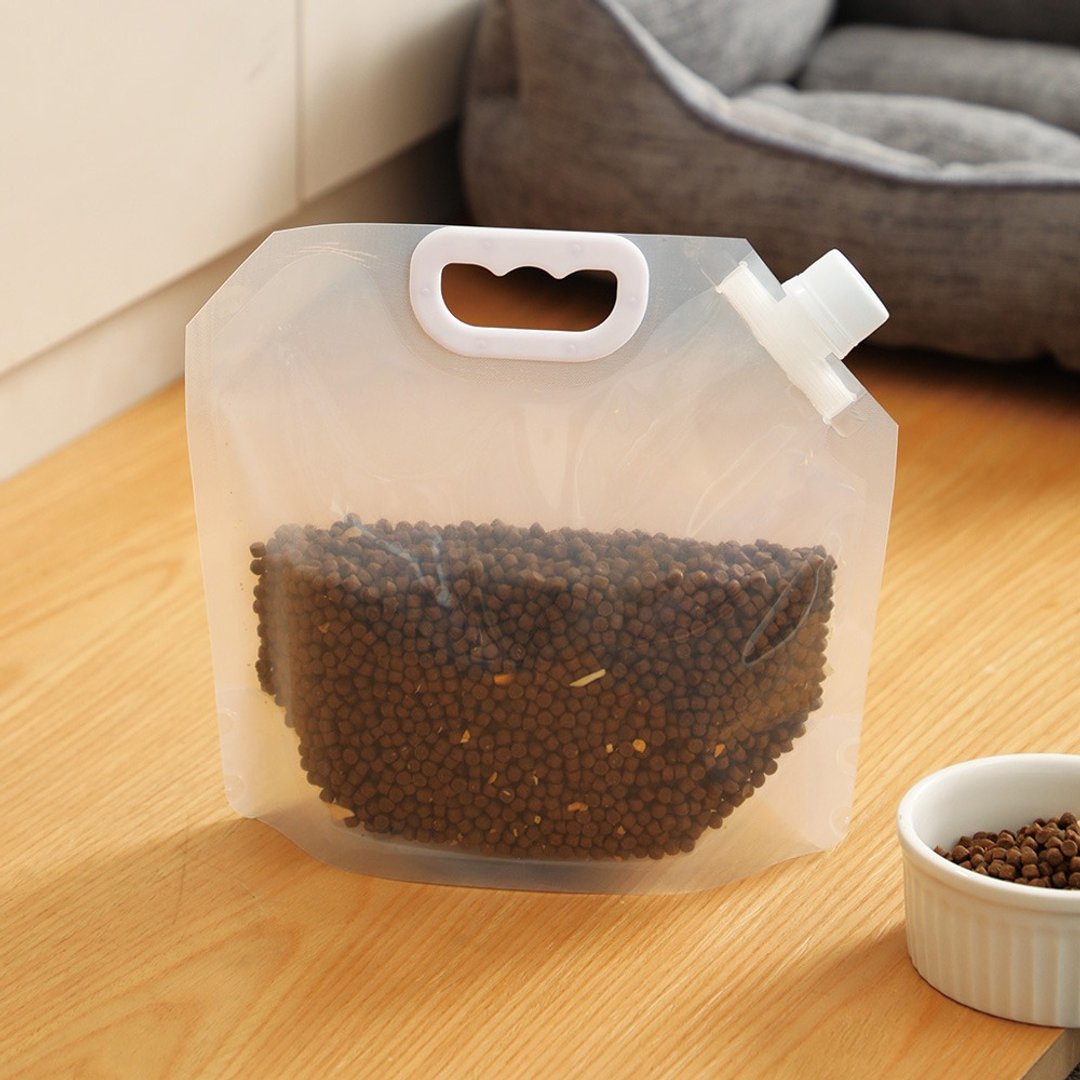 日本霜山 手提可立式五谷杂粮密封袋(附漏斗)-1.5L-3入 - 便当盒/饭盒 - 塑料 透明