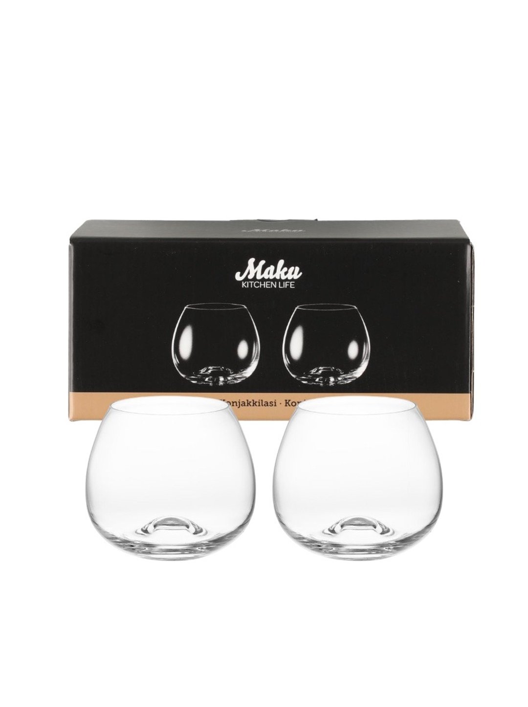 【Maku Kitchen Life】白兰地玻璃酒杯2入/440ml - 酒杯/酒器 - 玻璃 