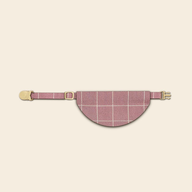 简约手工定制猫咪项圈 | Pink Half Moon Bandana Cat Collar - 项圈/牵绳 - 棉．麻 蓝色