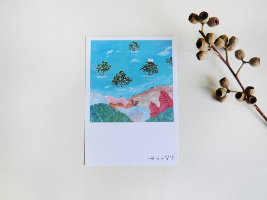 湖泊交响乐 插画明信片 - 卡片/明信片 - 纸 白色