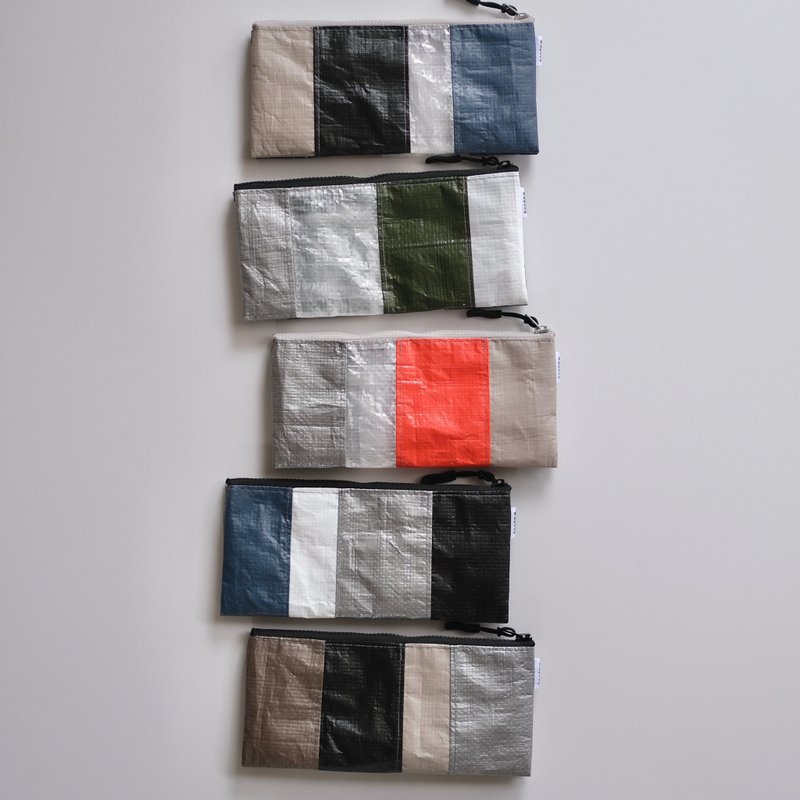 【长夹】拼贴风 五种收纳 超轻量防泼水 聚乙烯 长夹 - 皮夹/钱包 - 其他人造纤维 多色