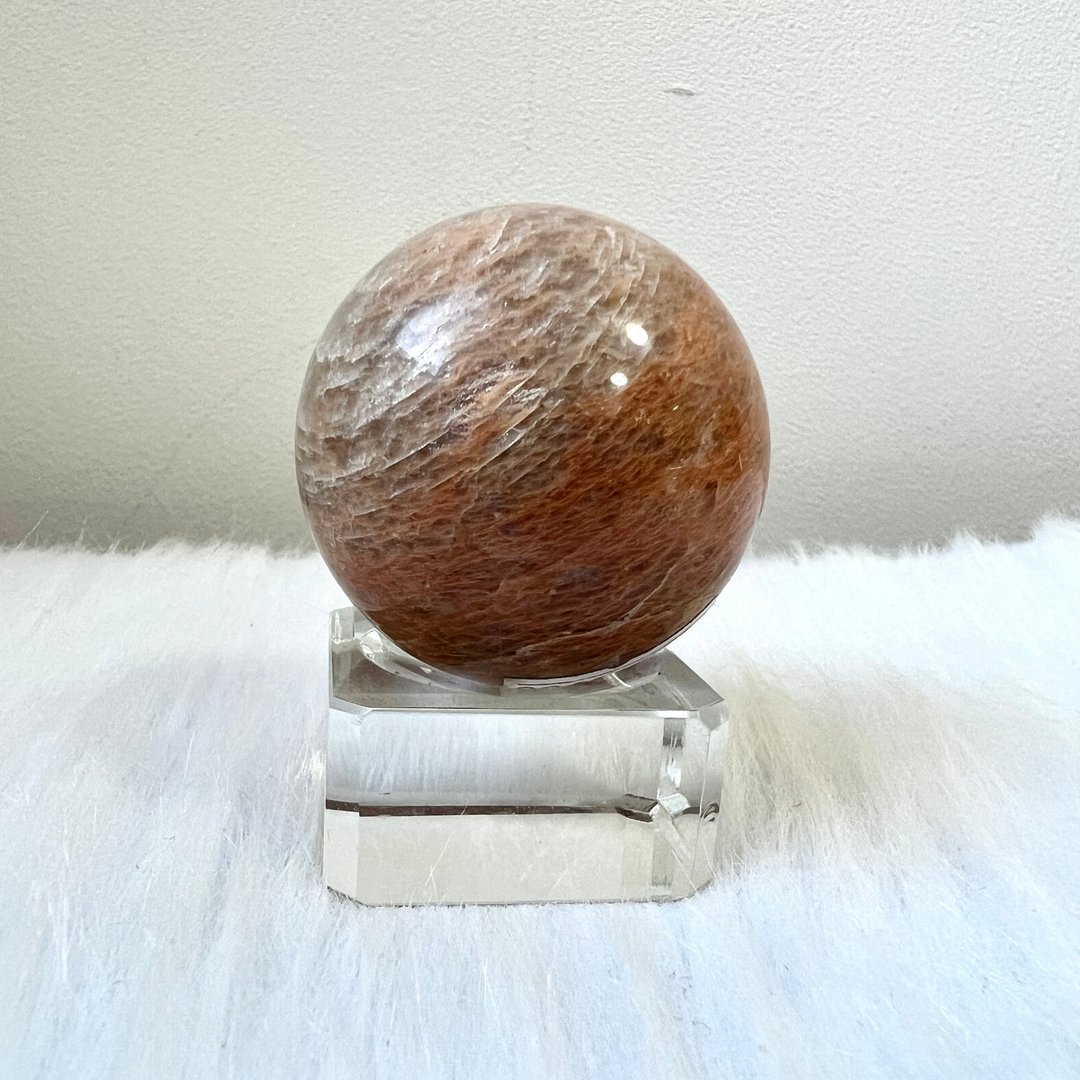 橙月亮石球 | 水晶 | 水晶球 | 水晶摆件 - 摆饰 - 水晶 橘色