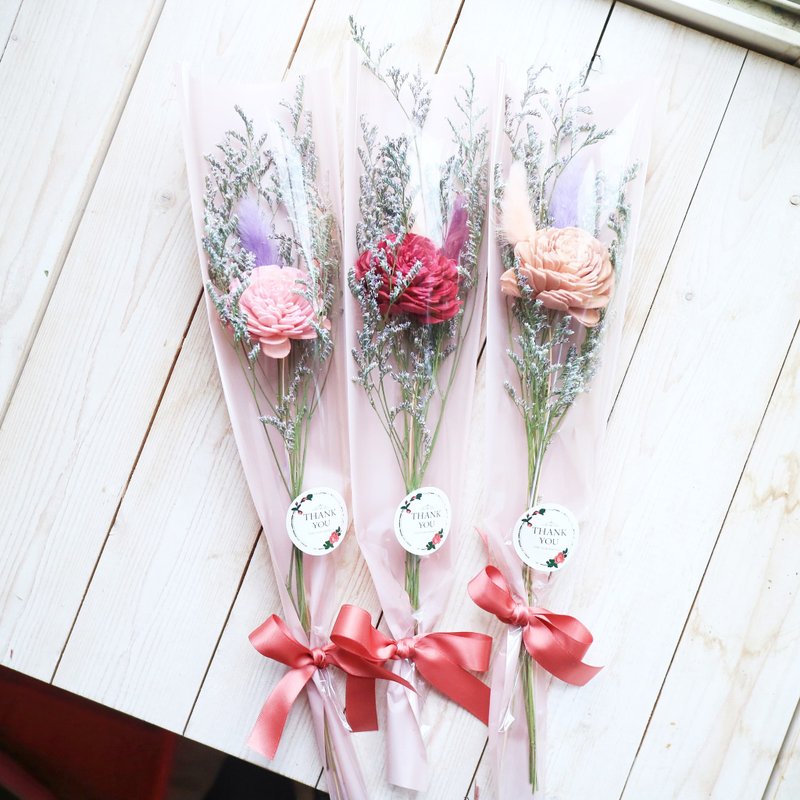 PJ小花园* |手作索拉山茶花| 情人节礼物 生日礼物  花束 - 植栽/盆栽 - 植物．花 粉红色