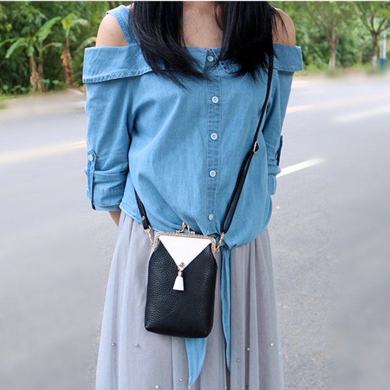 手机袋  斜挎包 iphone 手机包 斜背包 侧背包 生日客制礼物 黑色 - 侧背包/斜挎包 - 其他材质 黑色