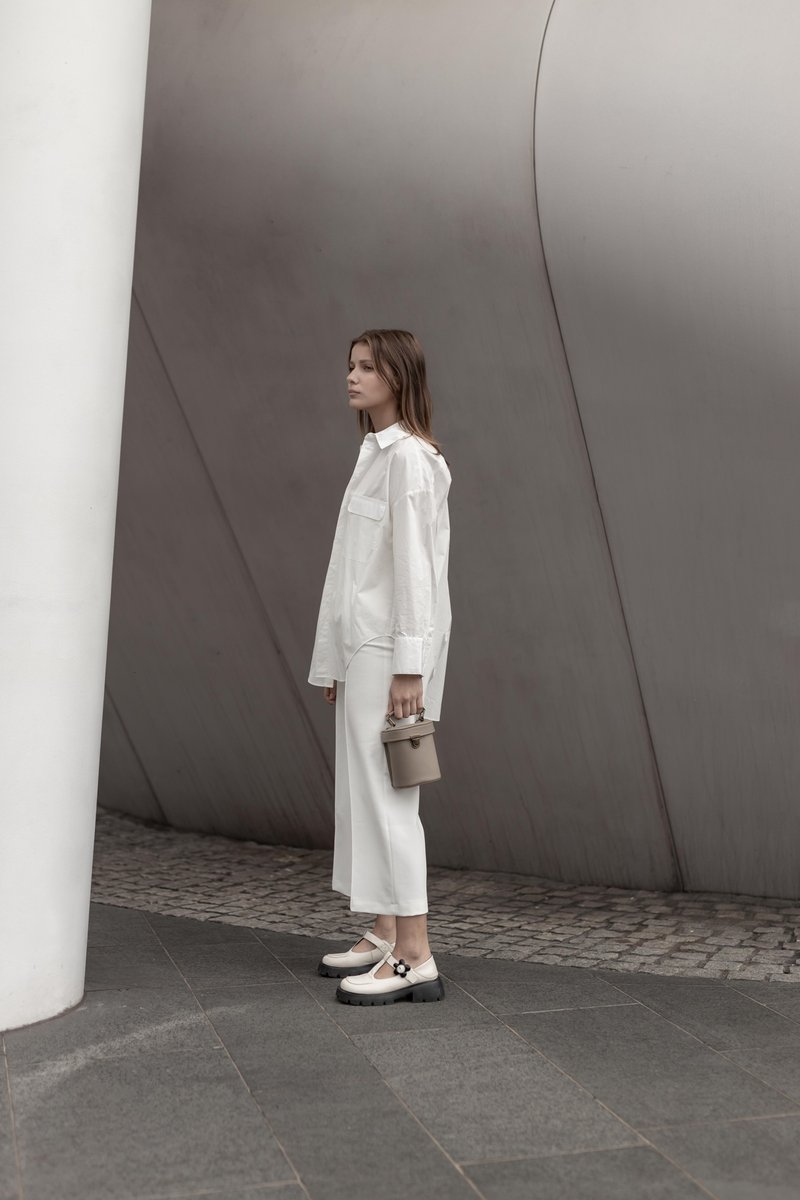 ALEX MINI 复古牛皮圆筒侧肩包 迷你 石灰色 - 侧背包/斜挎包 - 真皮 灰色