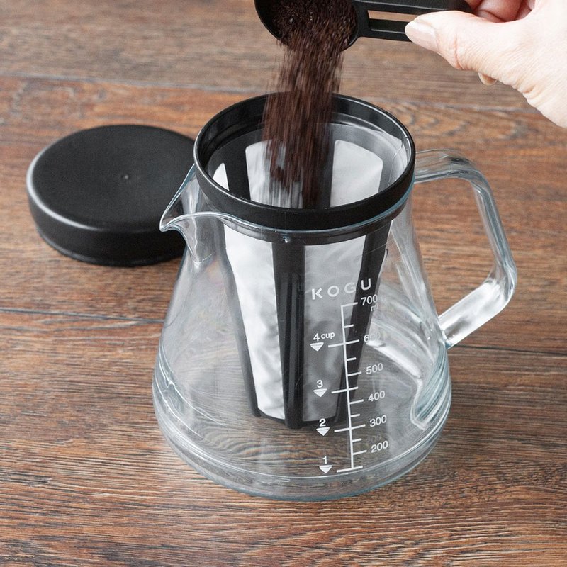 日本下村KOGU 日制Tritan冷萃咖啡壶-700ml (附过滤器&量匙) - 咖啡壶/周边 - 塑料 透明