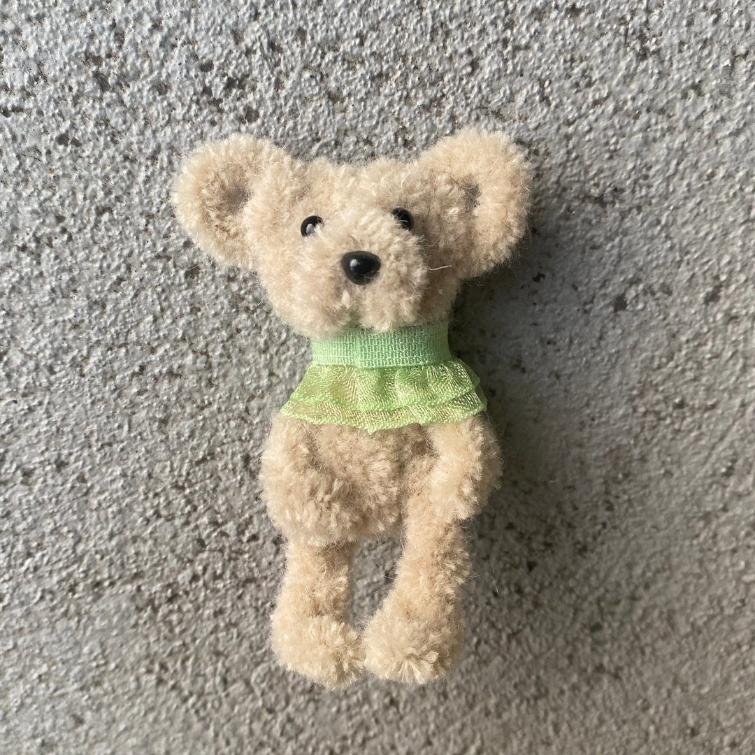 杏色熊站着8cm-毛根扭扭棒手作/脏萌流浪动物园/モールベア - 摆饰 - 其他材质 卡其色