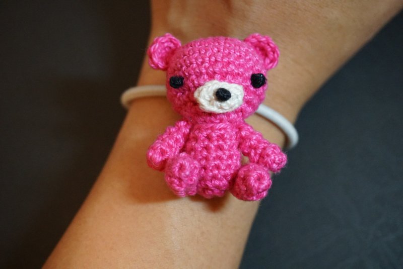 【生活小装饰】小熊发圈 - 发饰 - 棉．麻 