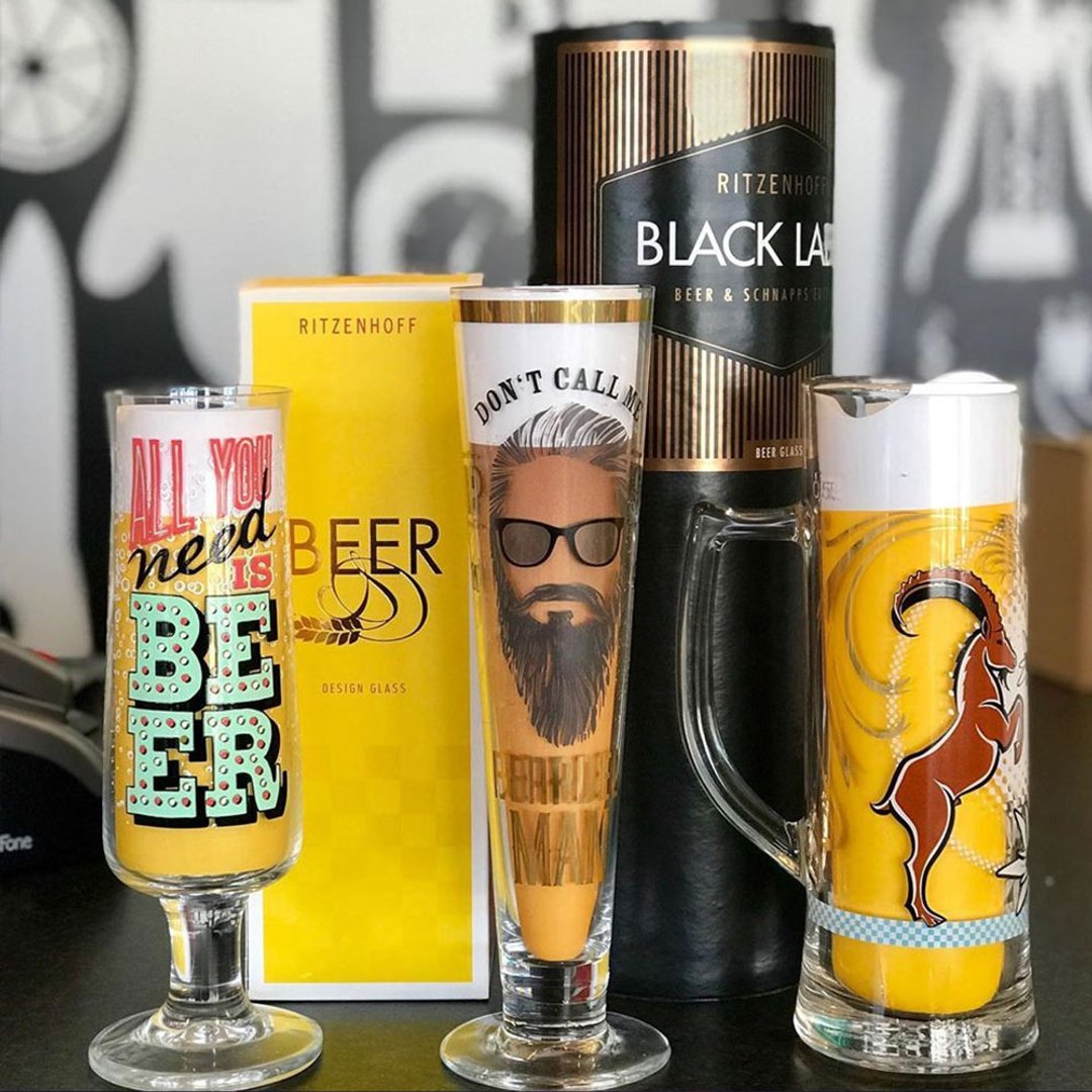 停产 德国 RITZENHOFF BEER 新式啤酒杯 / 共 6 款 - 酒杯/酒器 - 玻璃 多色