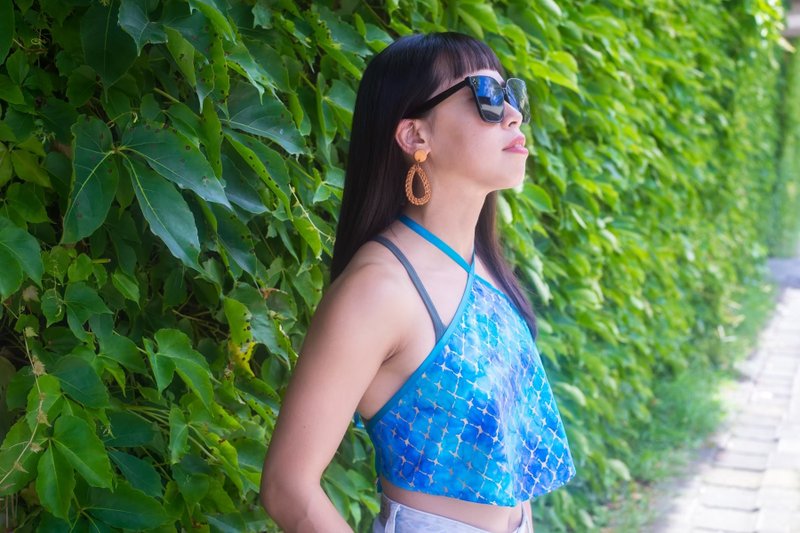 海洋细肩肚兜 - 女装背心 - 棉．麻 多色