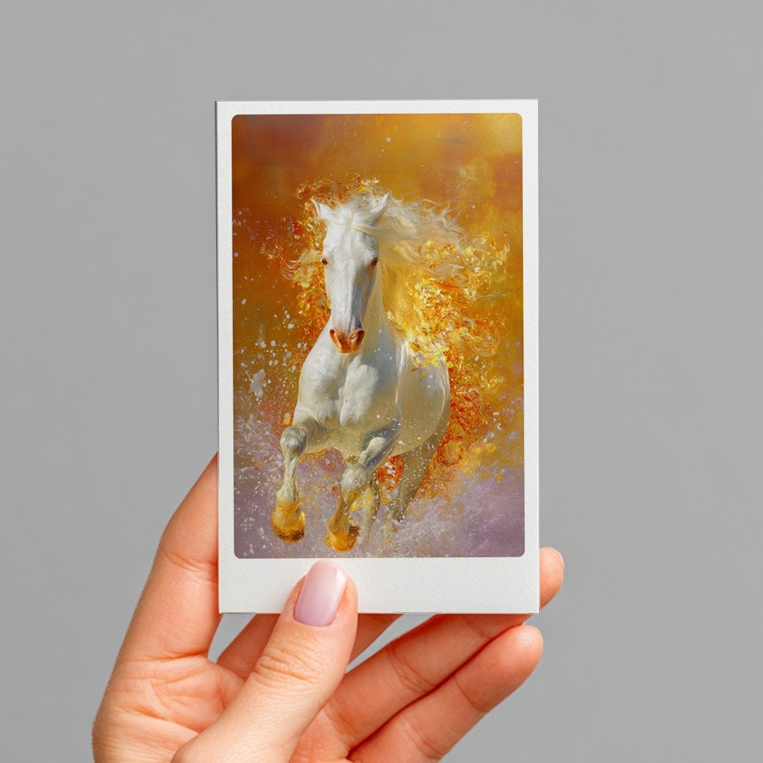 奔驰白马  向前 磁吸小画 - 冰箱贴/磁贴 - 其他材质 