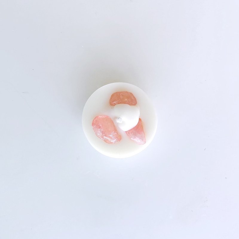 粉水晶 - 裸感蜡烛 - 蜡烛/烛台 - 蜡 粉红色