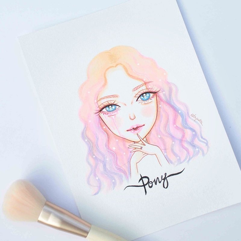 Your Portrait drawn by Ritaputta - 订制画像 - 纸 白色