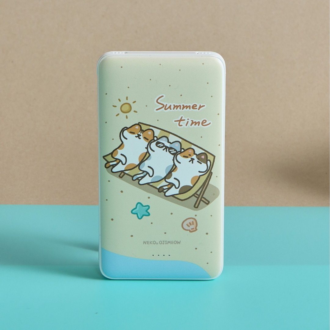 欧吉喵NEKO OJIMEOW夏日喵情双线快充10000mAh行动电源 - 充电宝/传输线 - 塑料 多色