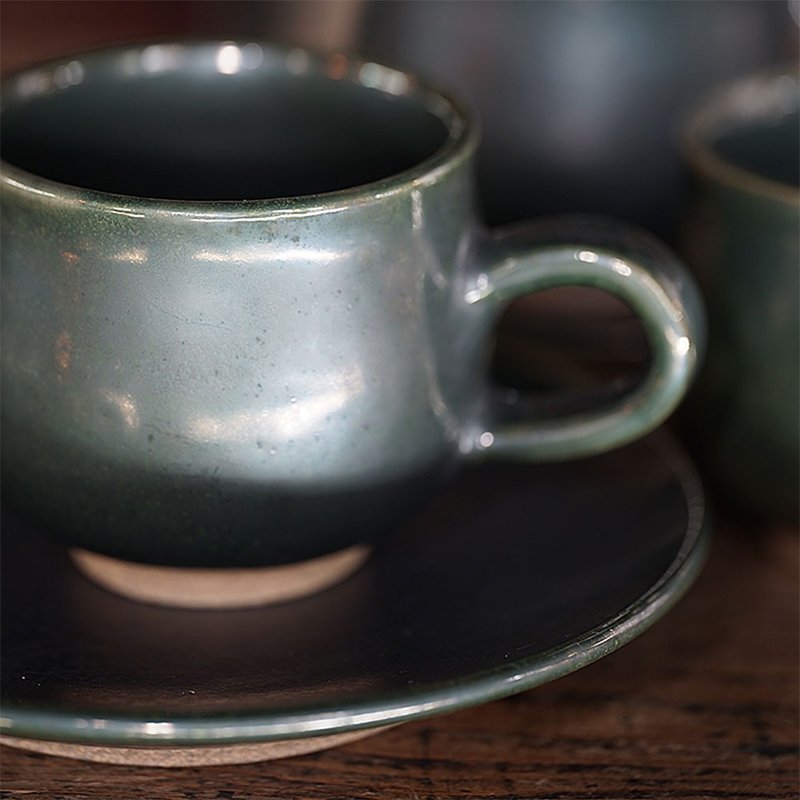 上野青釉咖啡杯盘组 - 咖啡杯/马克杯 - 陶 