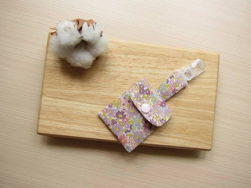 【平安福袋】春天的小雏菊-平安福袋（紫色系） - 围嘴/口水巾 - 棉．麻 紫色